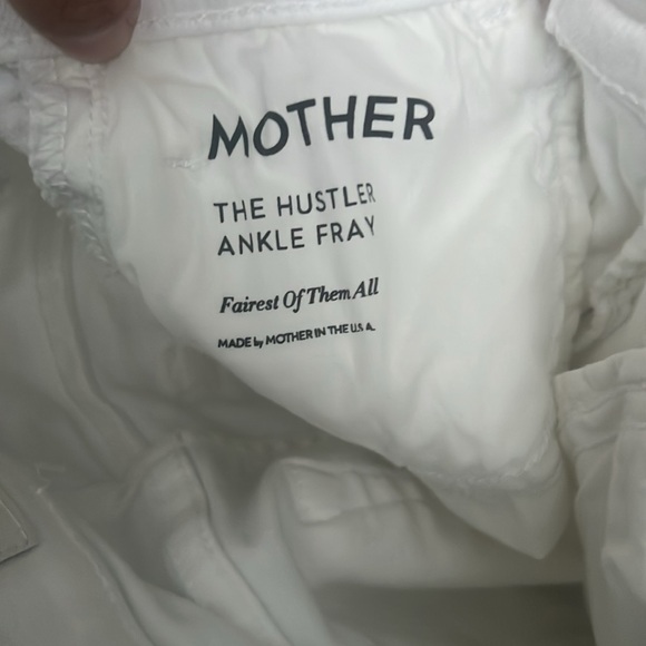 MOTHER the hustler ankle fray white jeans size 27 - Picture 4 of 14